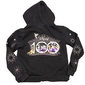 Disney 100th Anniversary Mickey & Friends‎ Black Zip Up Hoodie Womens XS